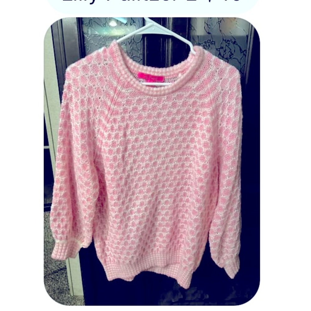 Pink Lilly Pulitzer sweater.